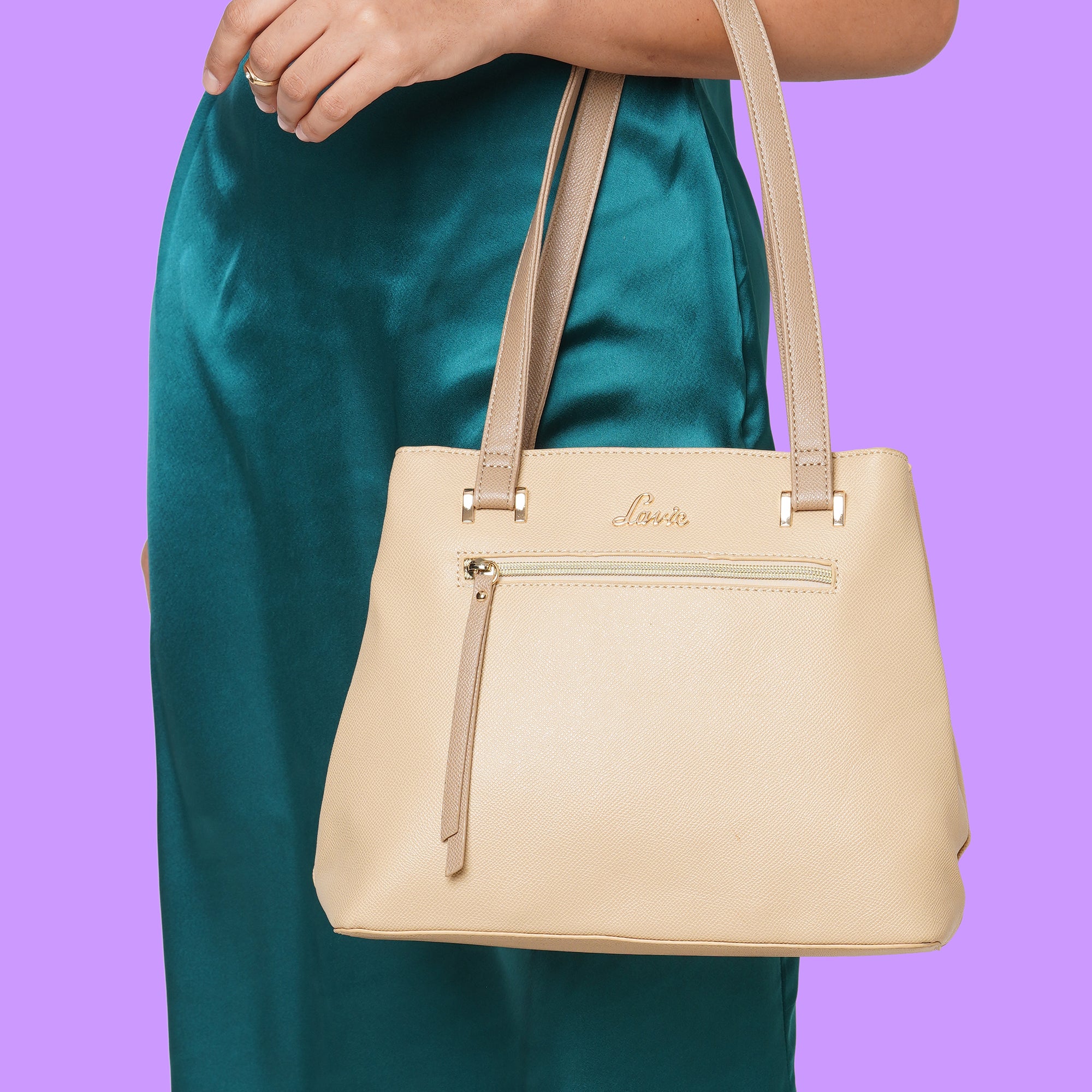 Beige cheap satchel handbag