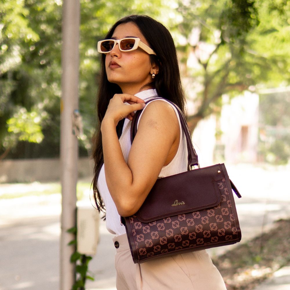 Girl with Lavie Handbags 
