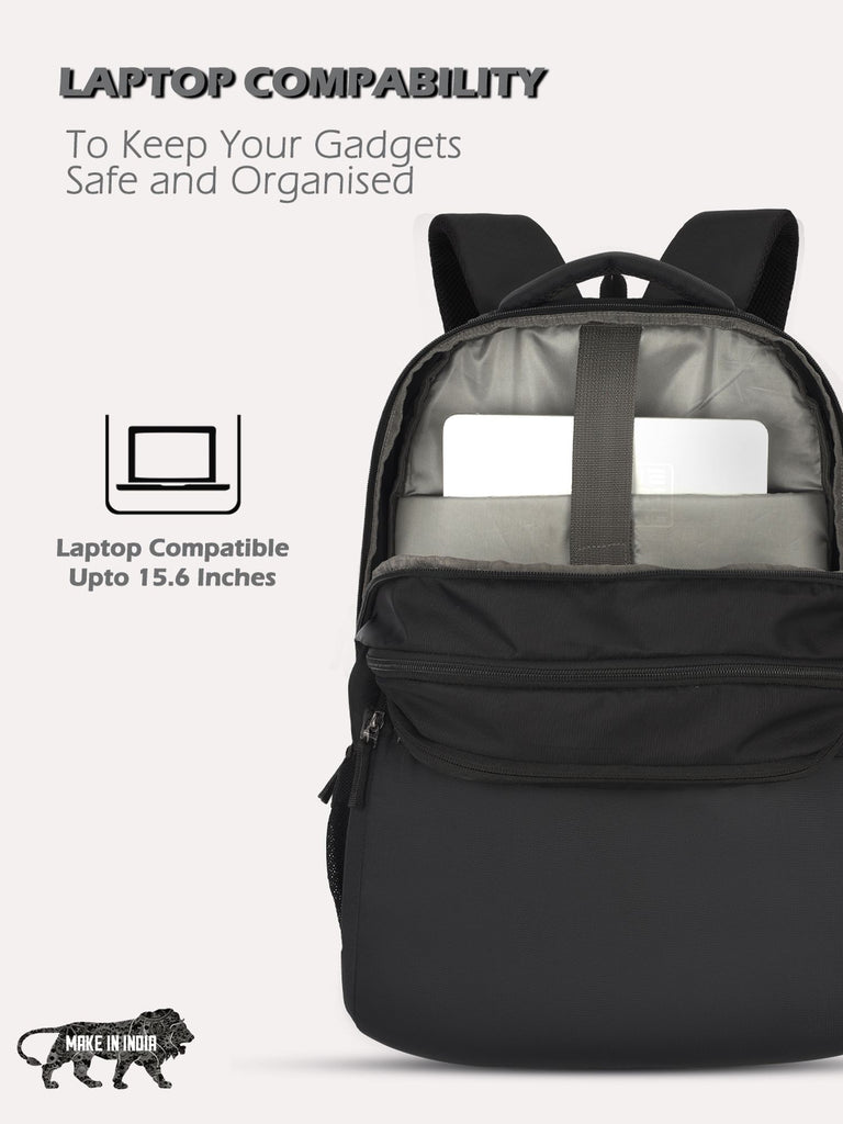 Lavie Sport Urban 31L Laptop Backpack For Men & Women | Boys & Girls Black