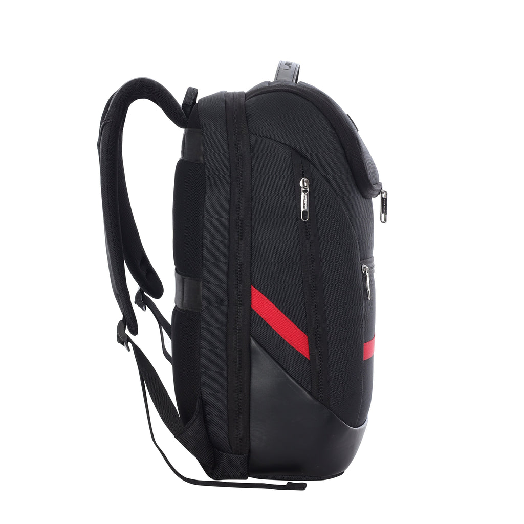 Lavie Sport Emperor 24L Anti-theft Laptop Backpack For Men & Women |Boys & Girls (Black/Red)