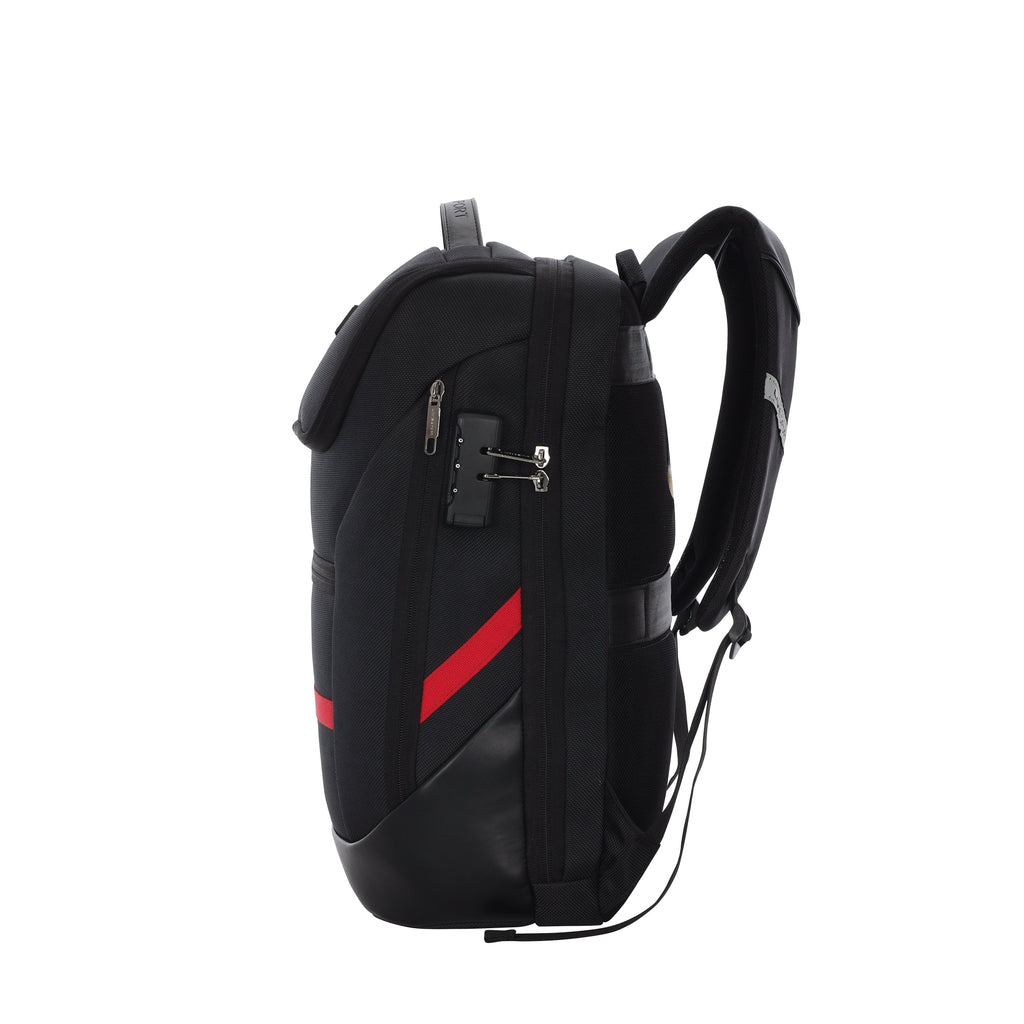 Lavie Sport Emperor 24L Anti-theft Laptop Backpack For Men & Women |Boys & Girls (Black/Red)