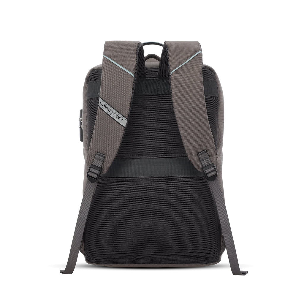 Lavie Sport Emperor 24L Anti-theft Laptop Backpack For Men & Women |Boys & Girls (Grey/PBlue)