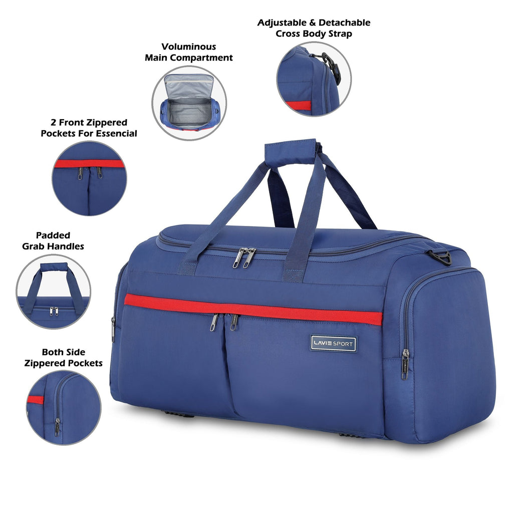 Lavie Sport Epitome 55 cms Duffle Bag For | Airbag| Duffle Navy