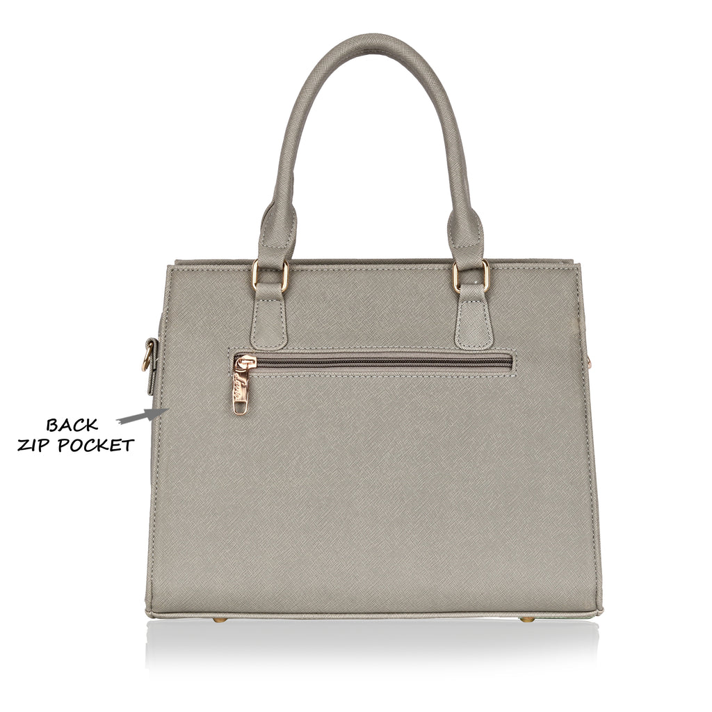 Lavie Celine Light Grey Medium Women's Satchel Bag
