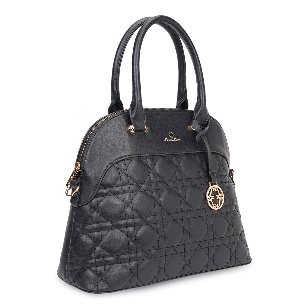 Lavie Luxe Black Medium Women's Marjrie Satchel Bag