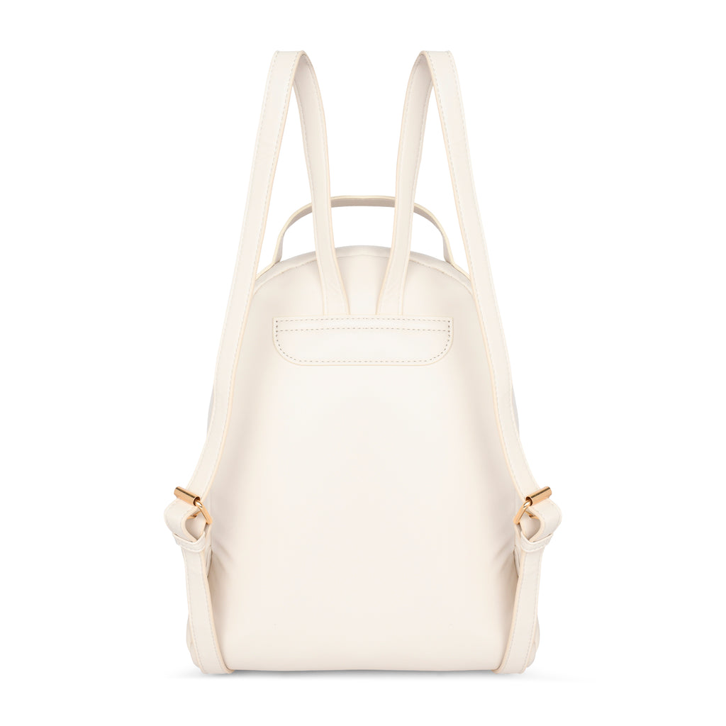 Lavie Luxe Off White Medium Women's Waffle Girl's Backpack