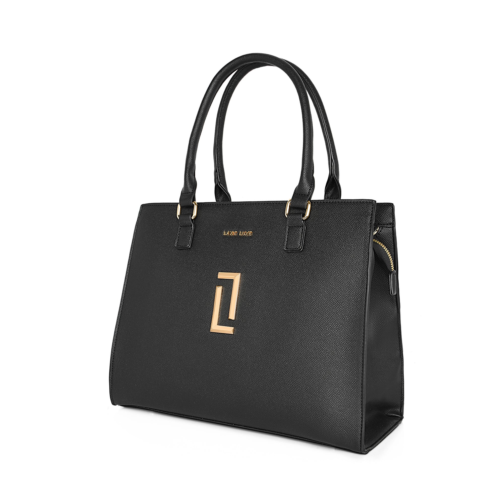 Lavie Luxe Black Large Women's Shelx Satchel Bag – Lavie World
