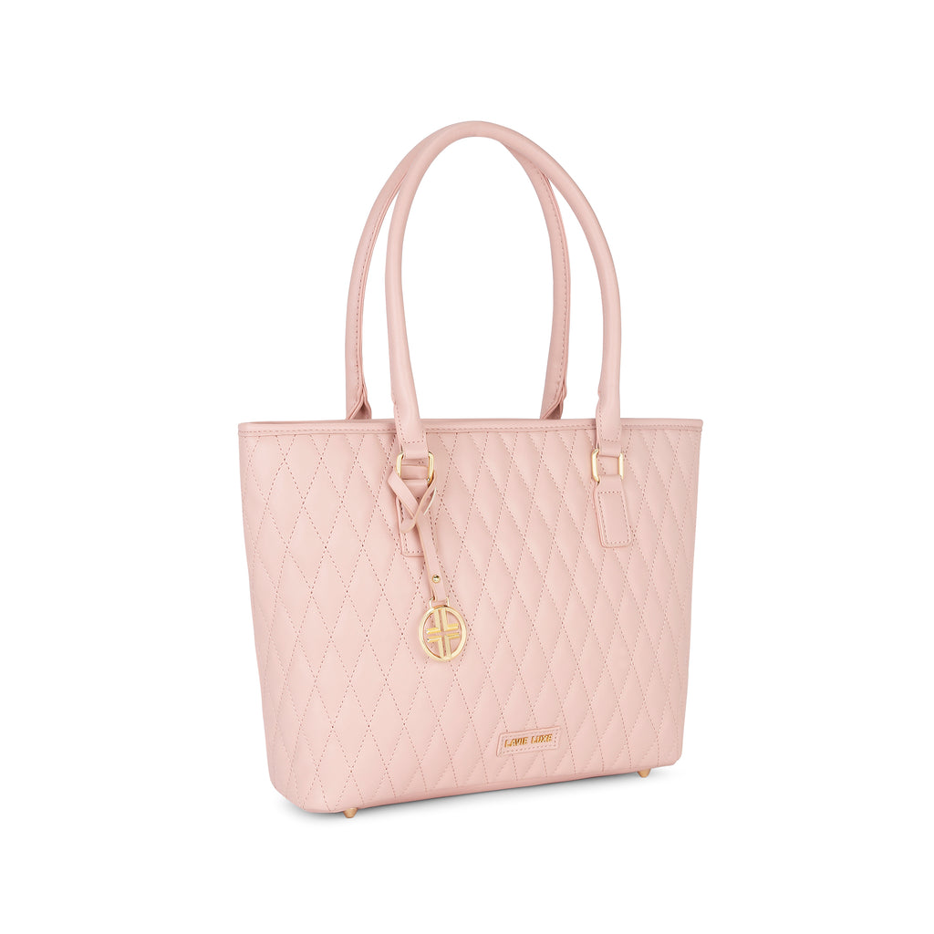 Lavie Luxe Light Pink Large Women's Sherry Tote Bag