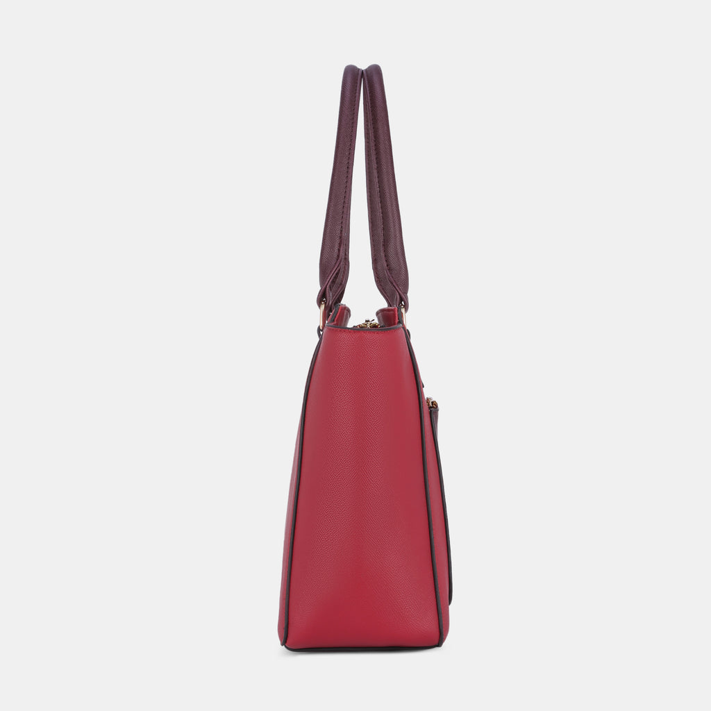 Lavie Luxe Kyle Red Large Women's Tote Handbag