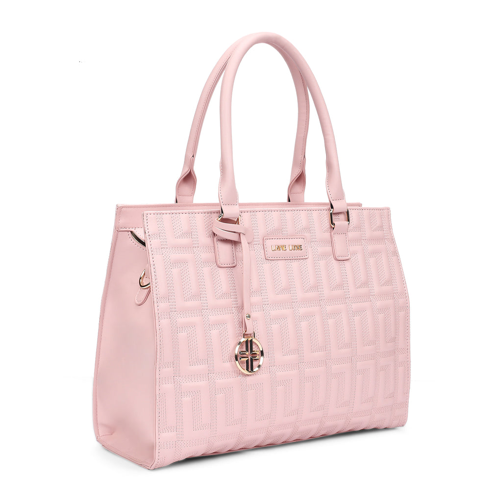 Lavie Luxe Jelly Light Pink Large Women's Satchel