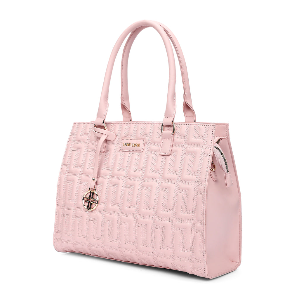 Lavie Luxe Jelly Light Pink Large Women's Satchel