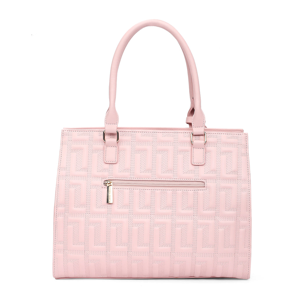 Lavie Luxe Jelly Light Pink Large Women's Satchel