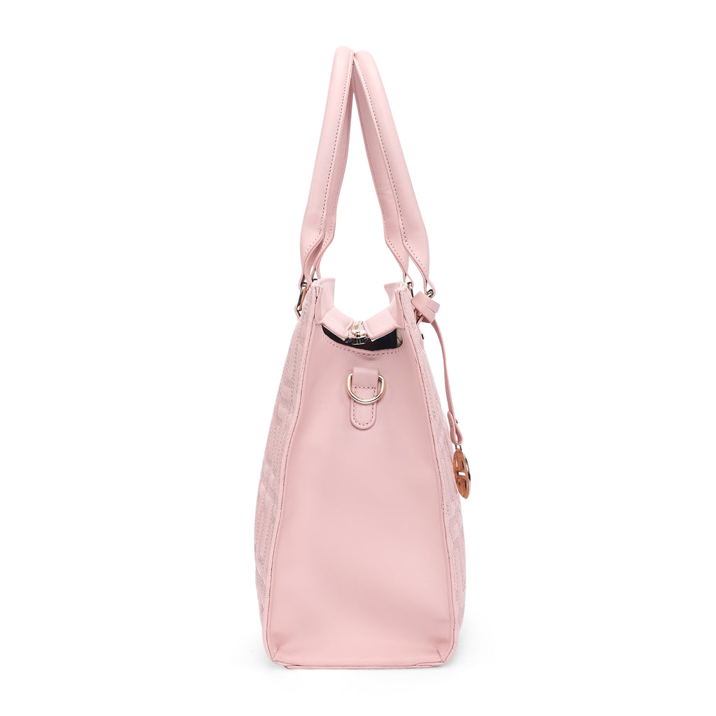 Lavie Luxe Jelly Light Pink Large Women's Satchel