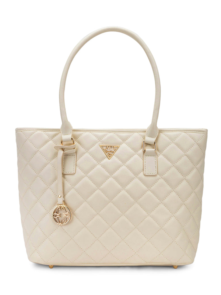 Lavie Signature Boston Large Off White Womens Tote Bag