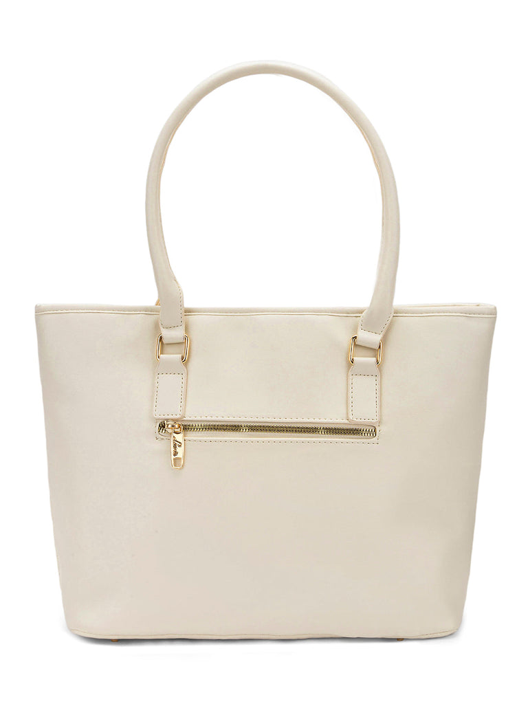 Lavie Signature Boston Large Off White Womens Tote Bag