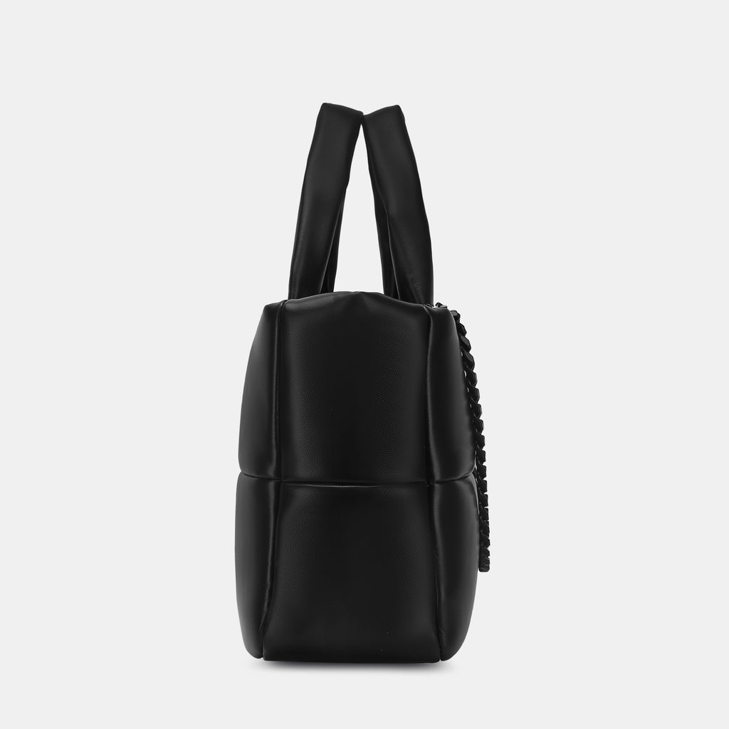 Lavie Luxe Puff Black Small Women's Tote