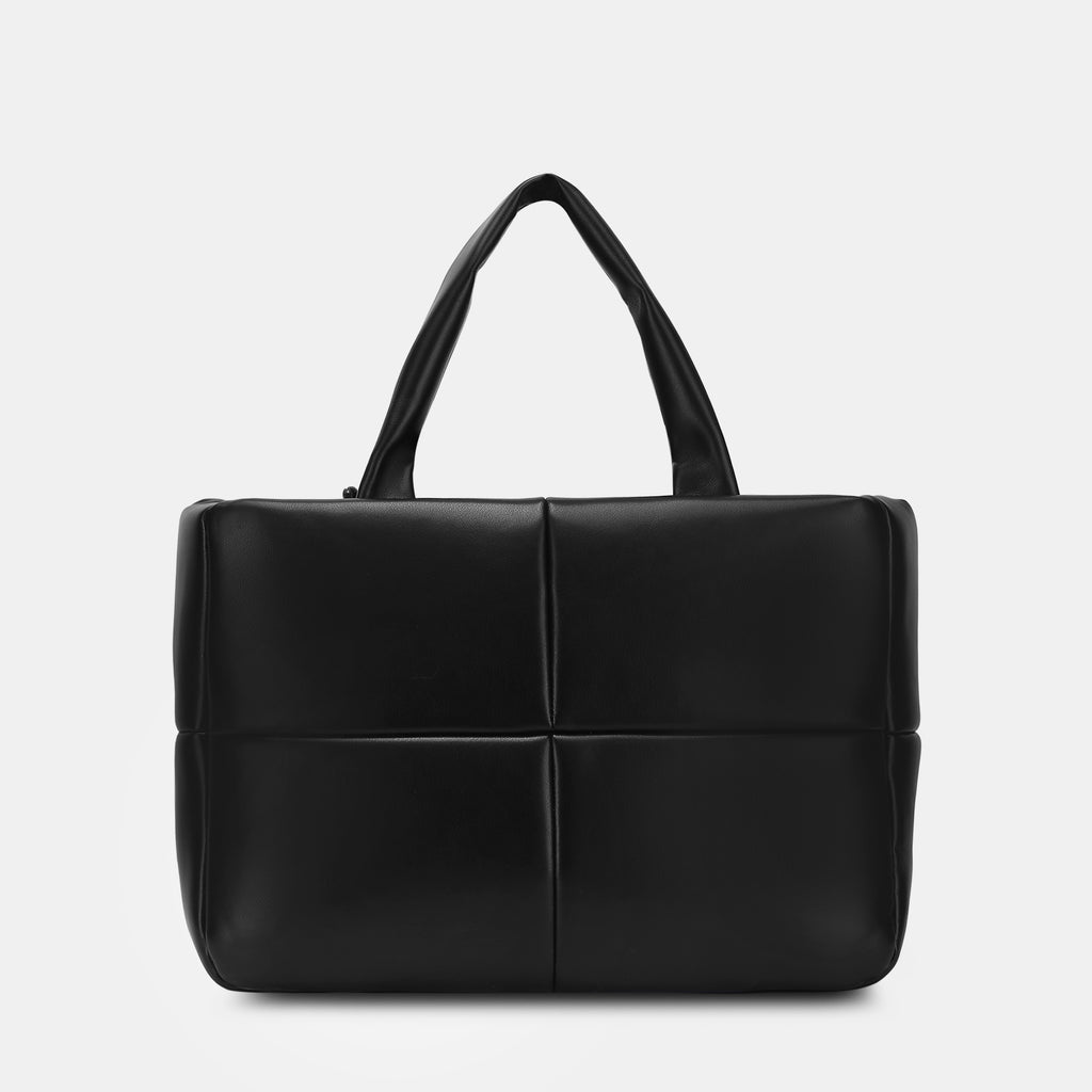 Lavie Luxe Puff Black Small Women's Tote