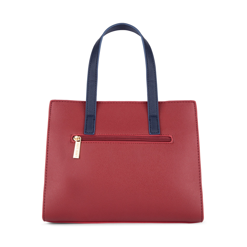 Lavie Luxe Gehry Red Medium Women'S Satchel