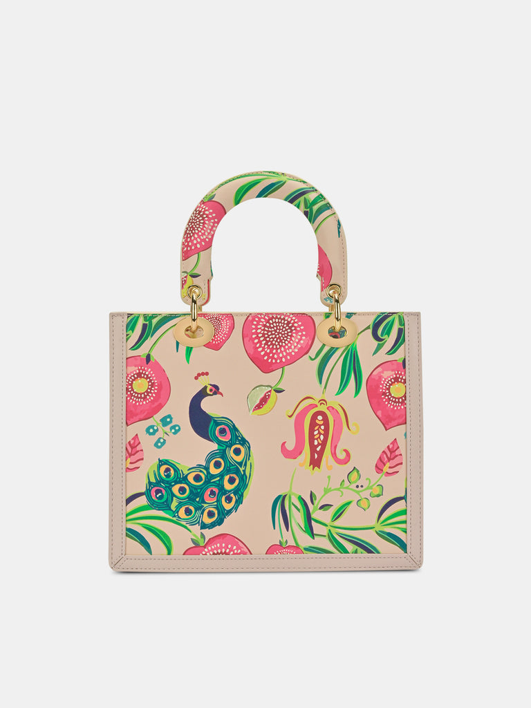 Abutilon Print Small Box Satchel Bag