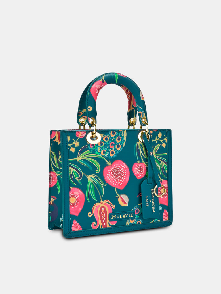 Abutilon Print Small Box Satchel Bag