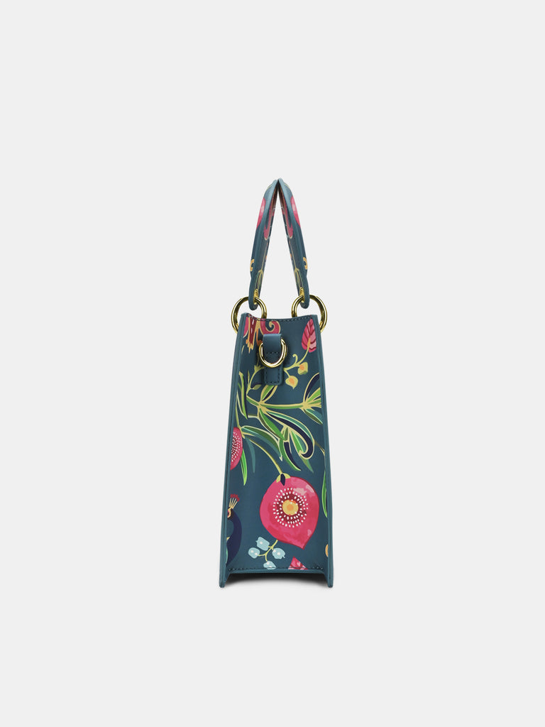 Abutilon Print Small Box Satchel Bag