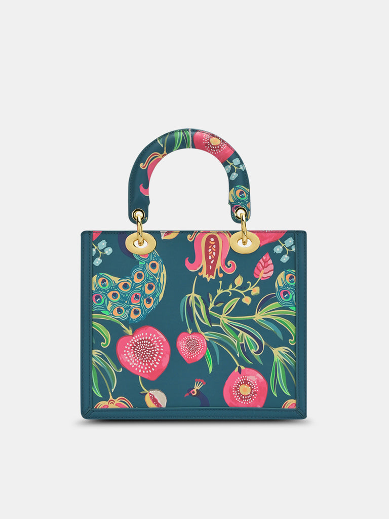 Abutilon Print Small Box Satchel Bag