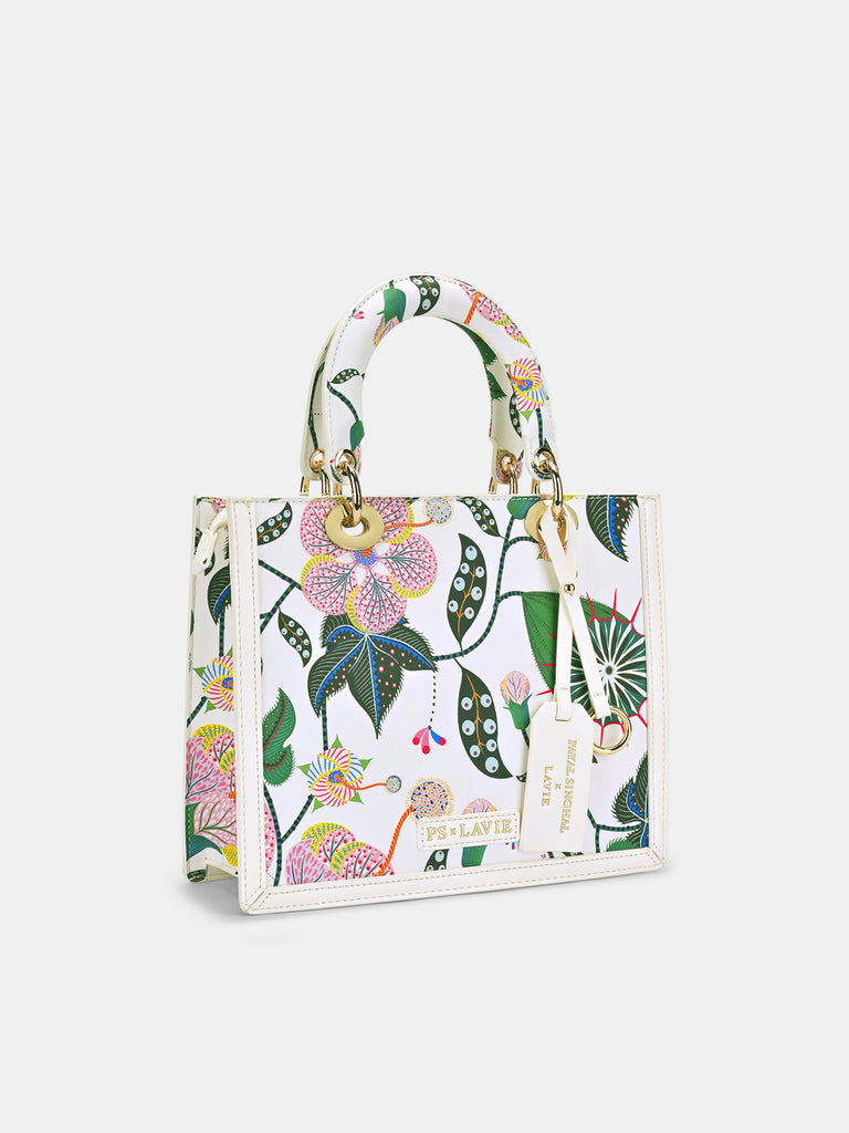 Abutilon Print Small Box Satchel Bag