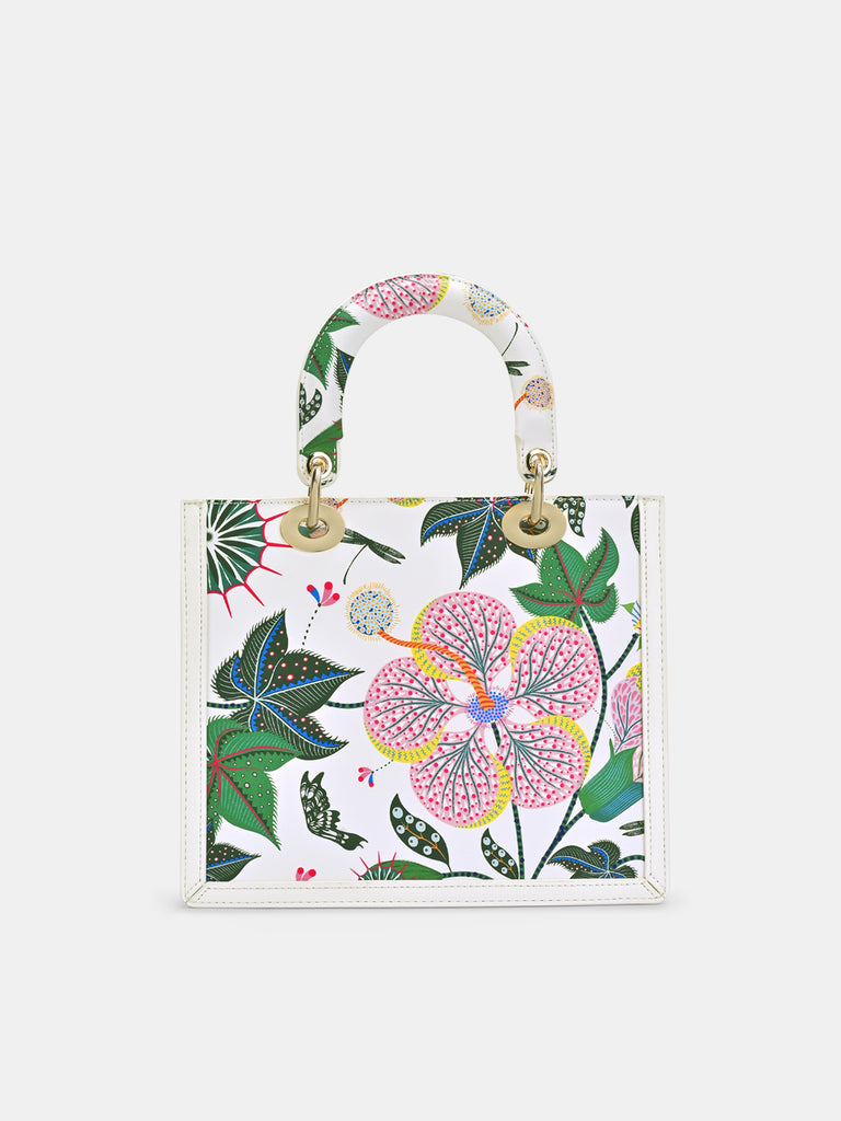 Abutilon Print Small Box Satchel Bag