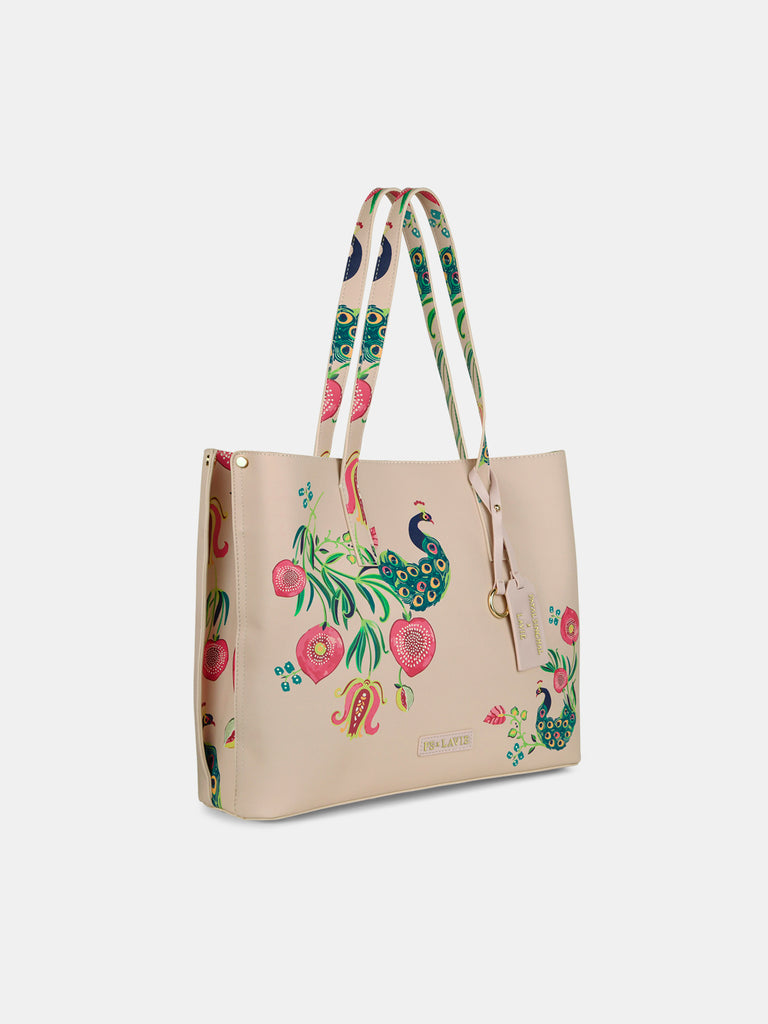 Abutilon Print Large Tote Bag