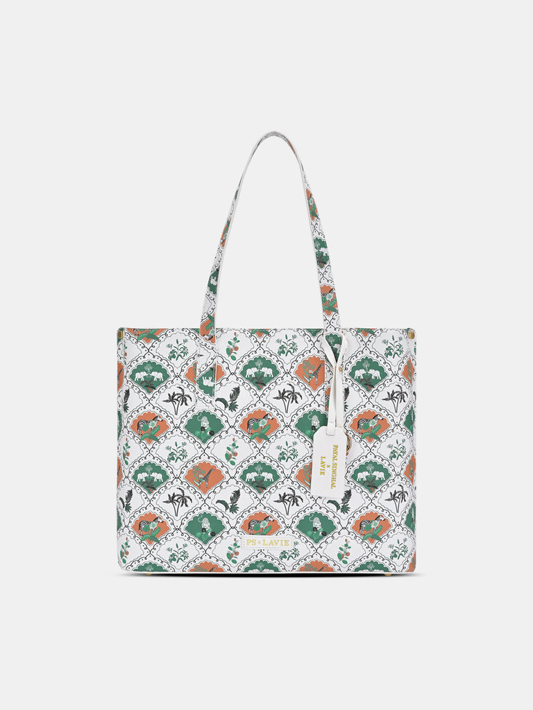 Abutilon Print Large Tote Bag