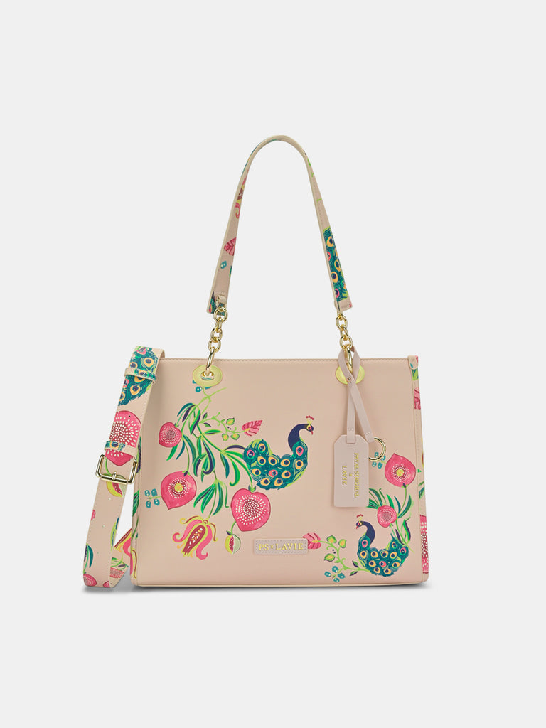 Abutilon Print Large Box Tote Bag