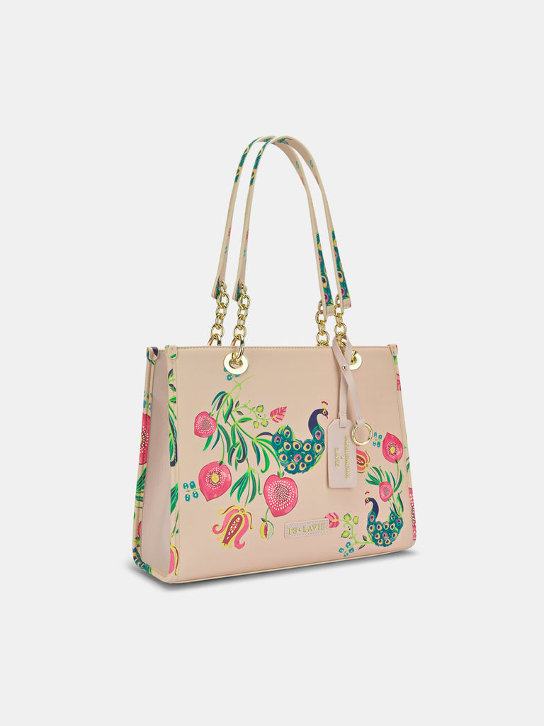 Abutilon Print Large Box Tote Bag