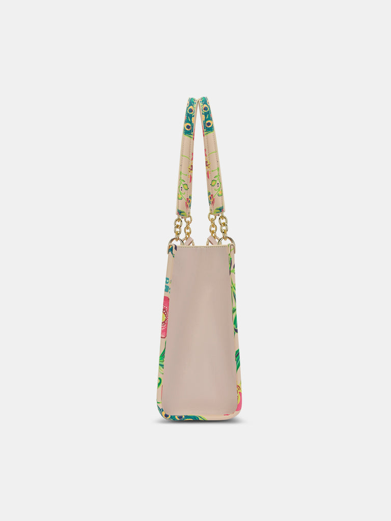 Safari Print Large Box Tote Bag