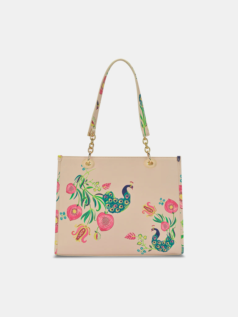 Abutilon Print Large Box Tote Bag