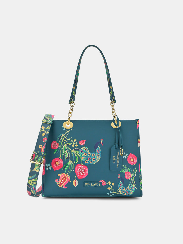 Abutilon Print Large Box Tote Bag