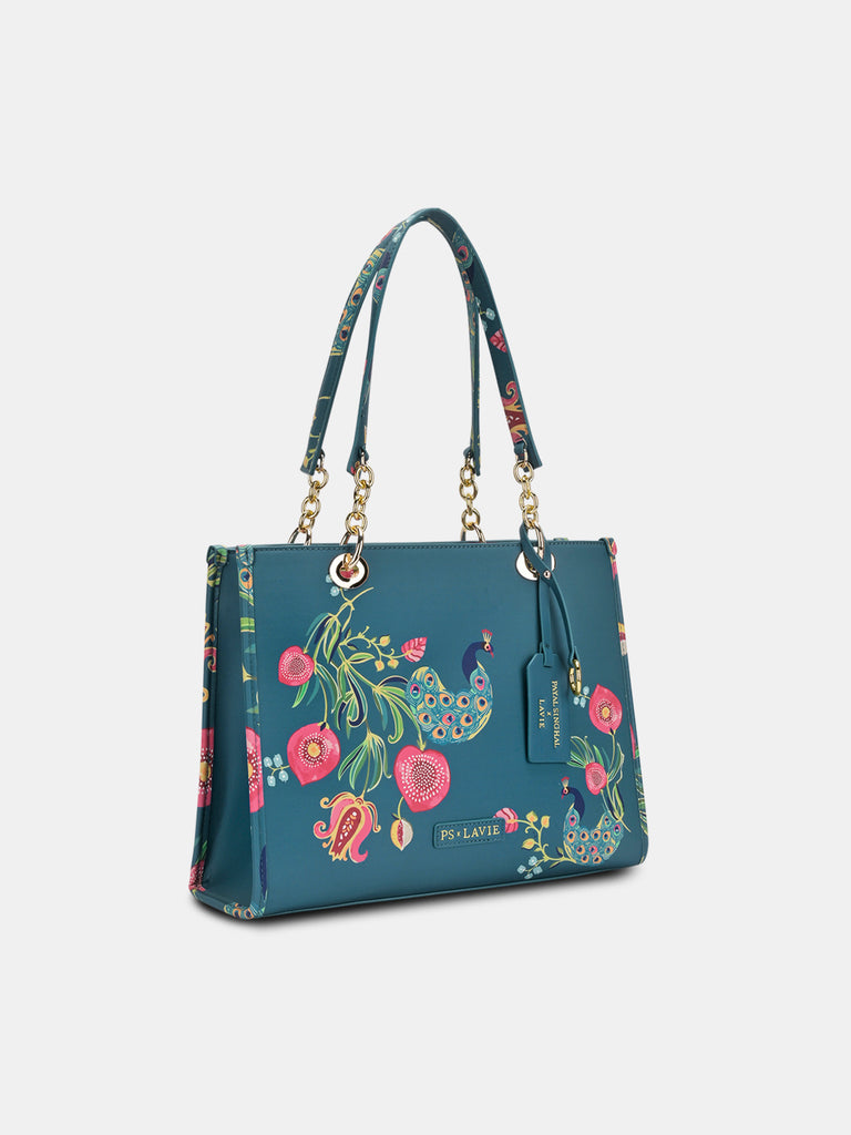 Abutilon Print Large Box Tote Bag