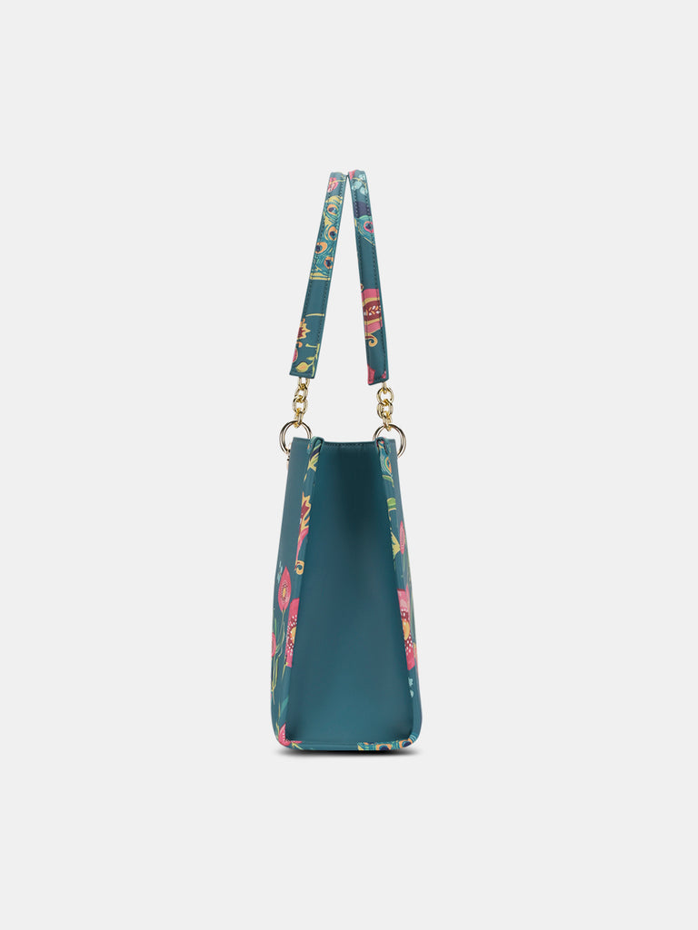 Abutilon Print Large Box Tote Bag