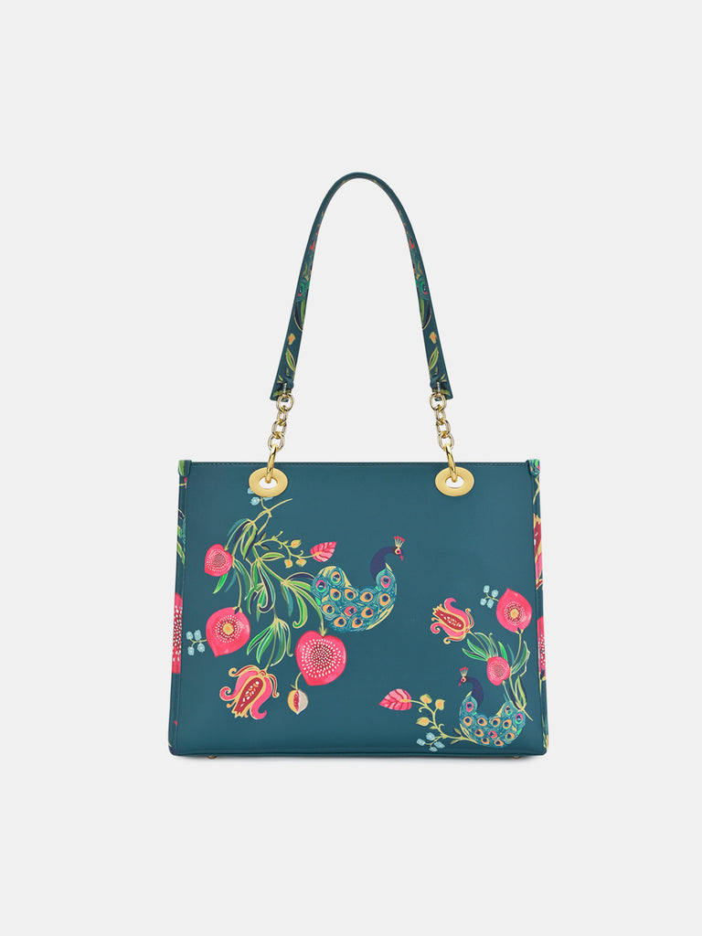 Abutilon Print Large Box Tote Bag