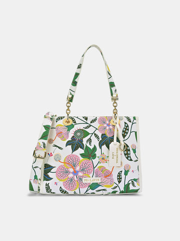 Abutilon Print Large Box Tote Bag