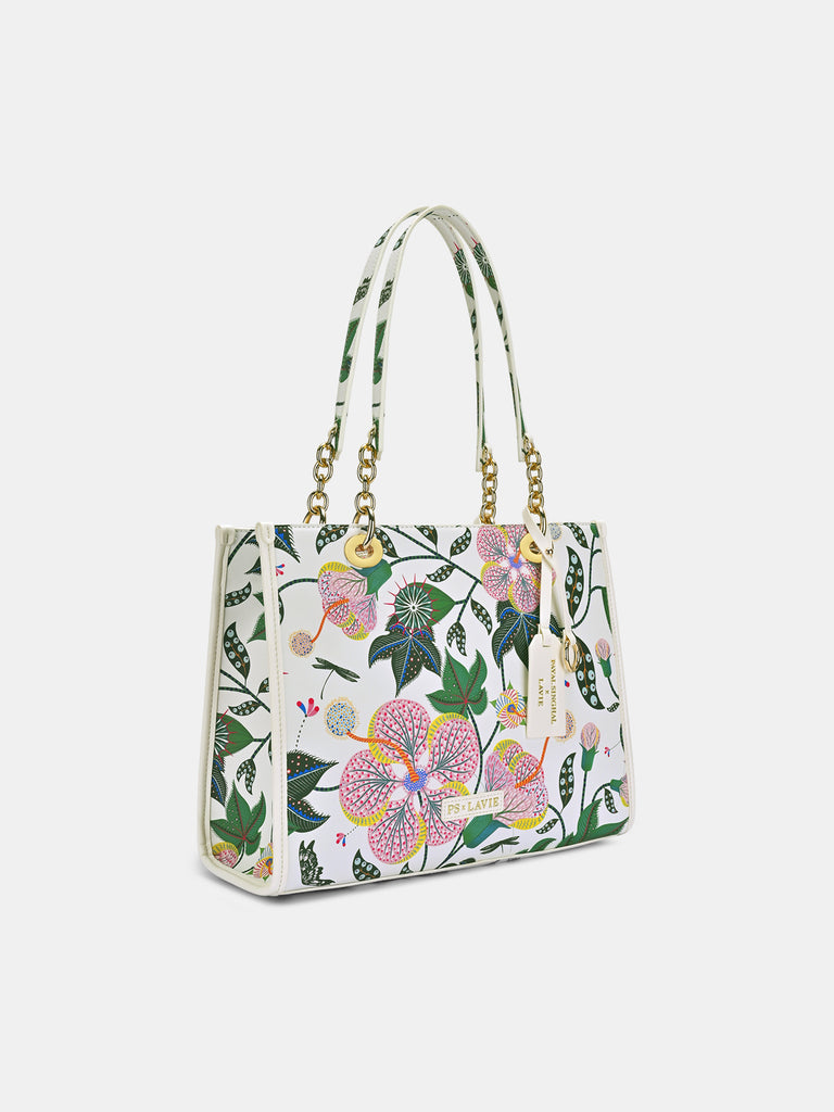 Abutilon Print Large Box Tote Bag