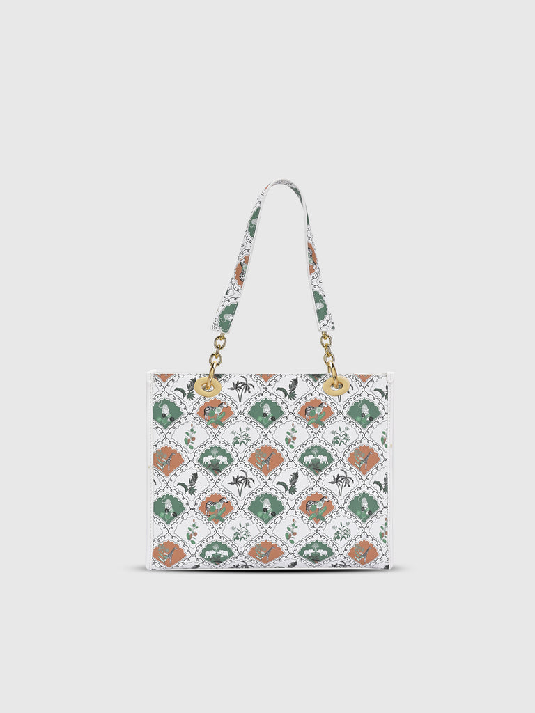 Abutilon Print Large Box Tote Bag