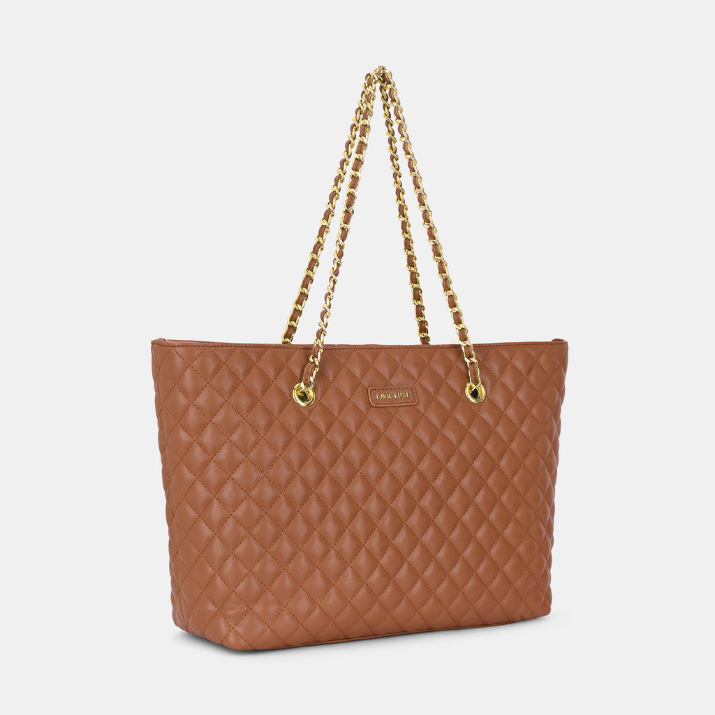 Lavie Luxe Query Tan Large Women's Tote