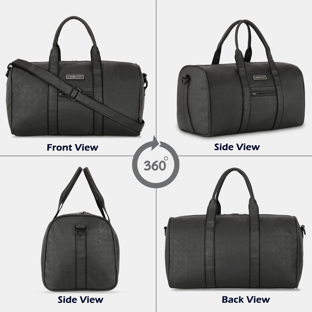 Lavie_Sport_Captain_32L_Synthetic_Leather_Unisex_Duffle_Bag_Black