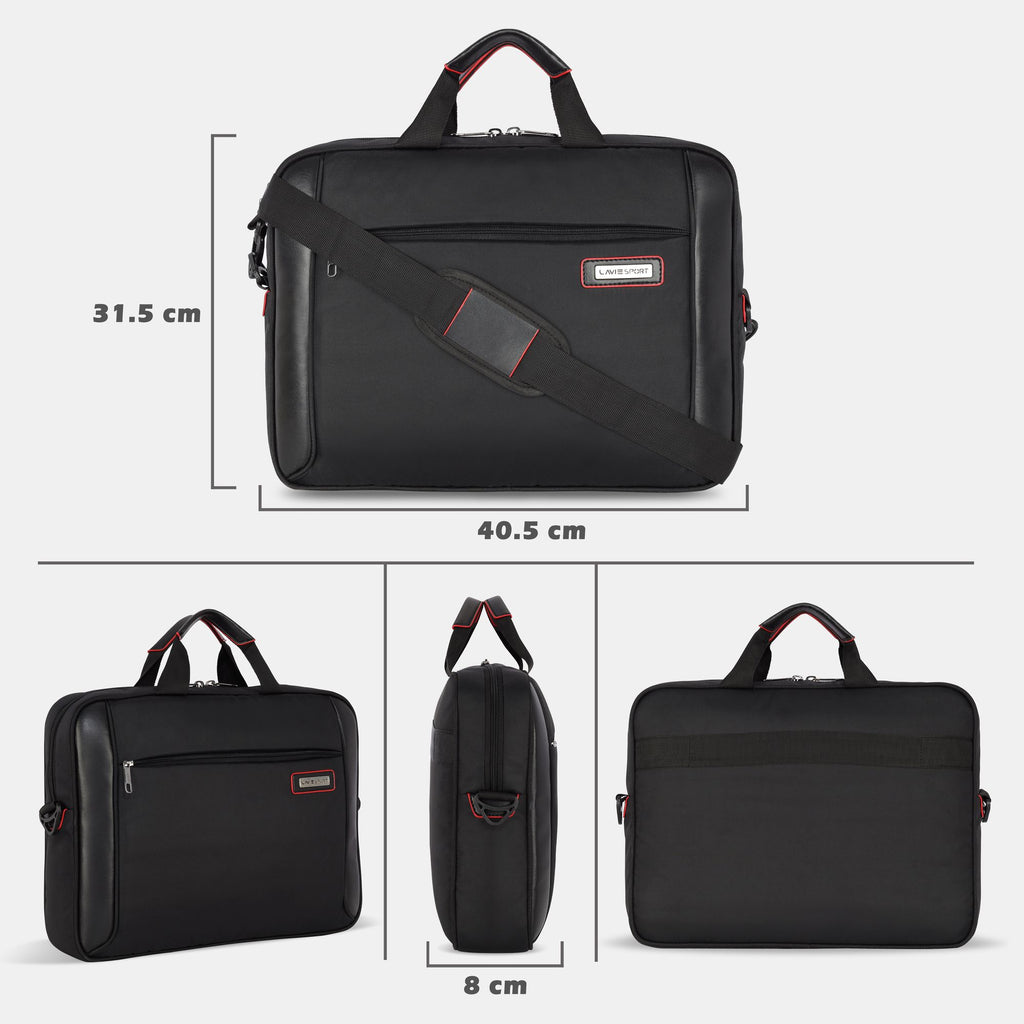 Lavie_Sport_1.5_Compartment_Business_Pro_Unisex_Laptop_Briefcase_Bag_Black