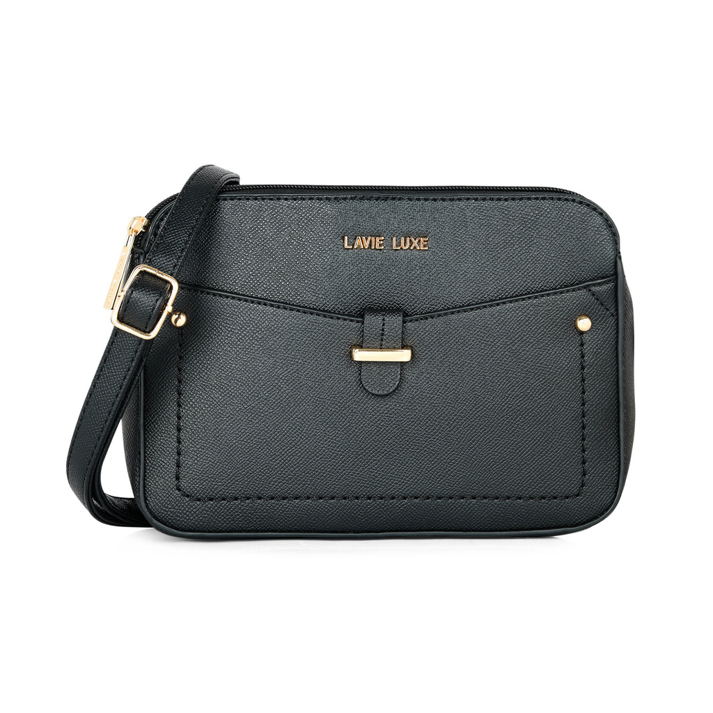 Lavie Luxe Black Medium Women's Rise 4c Box Sling Bag