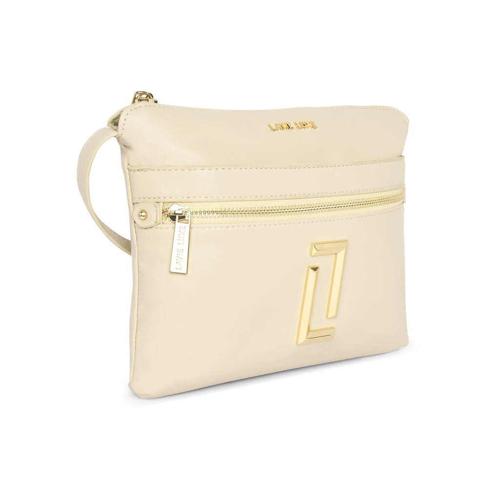 Lavie Luxe Beige Small Women's Quick Access Sling Bag