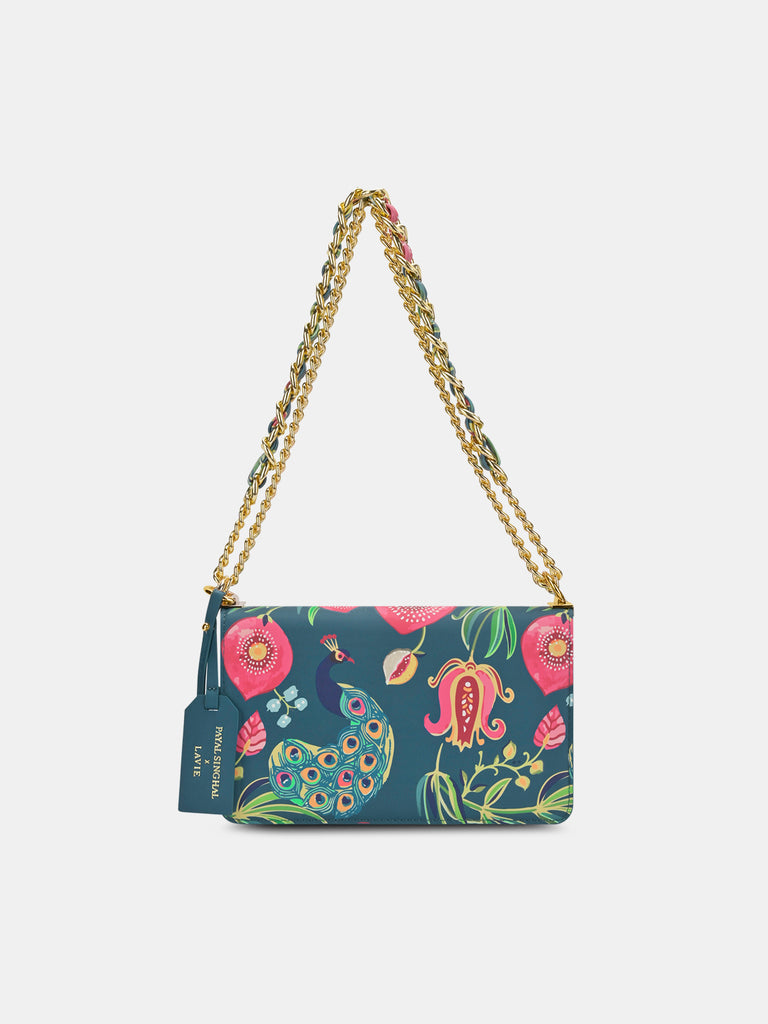 Saras Print Medium Flap Sling Bag