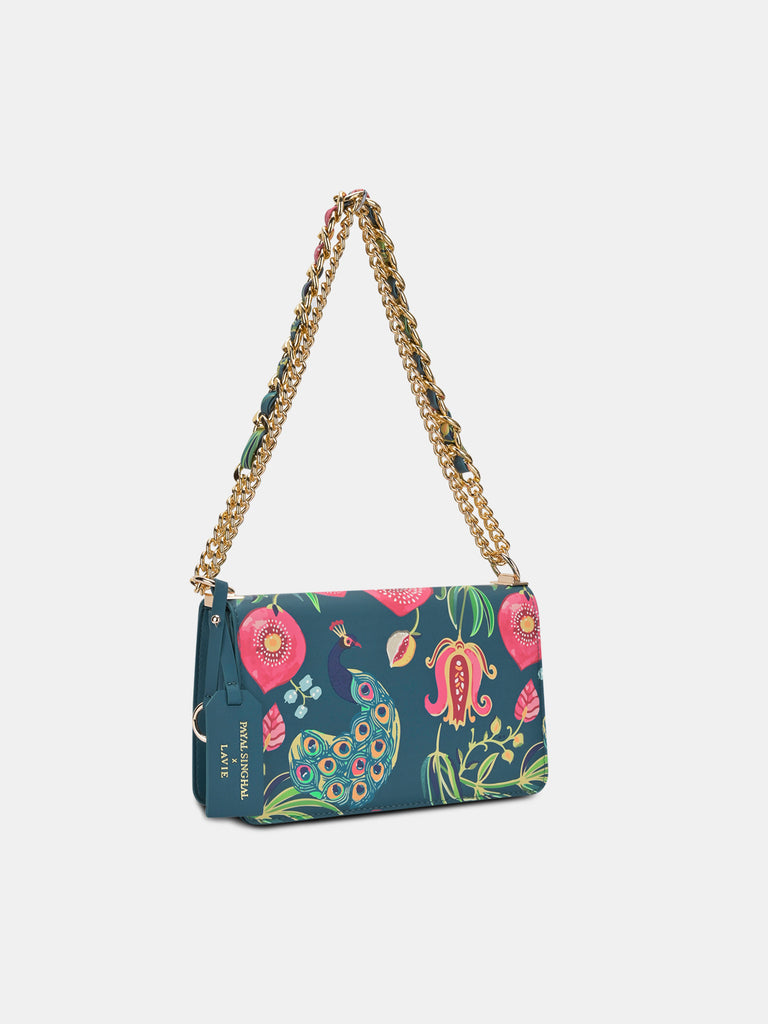 Saras Print Medium Flap Sling Bag