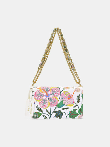 Abutilon Print Flap Sling Bag