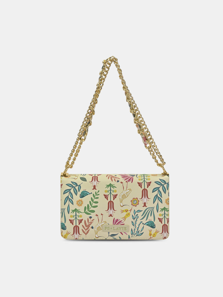 Saras Print Medium Flap Sling Bag